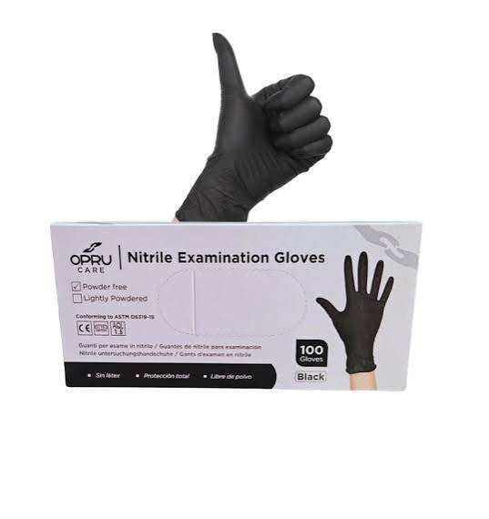 GUANTE DE NITRILO NEGRO TALLA M OPRUCARE